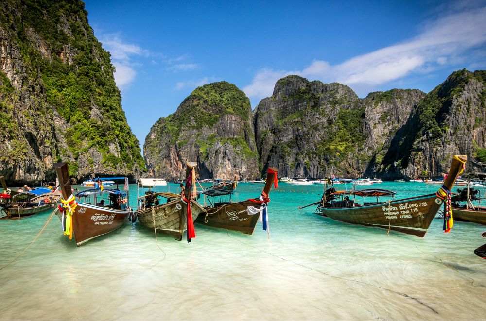 Beautiful Phi Phi island beach island in thailand